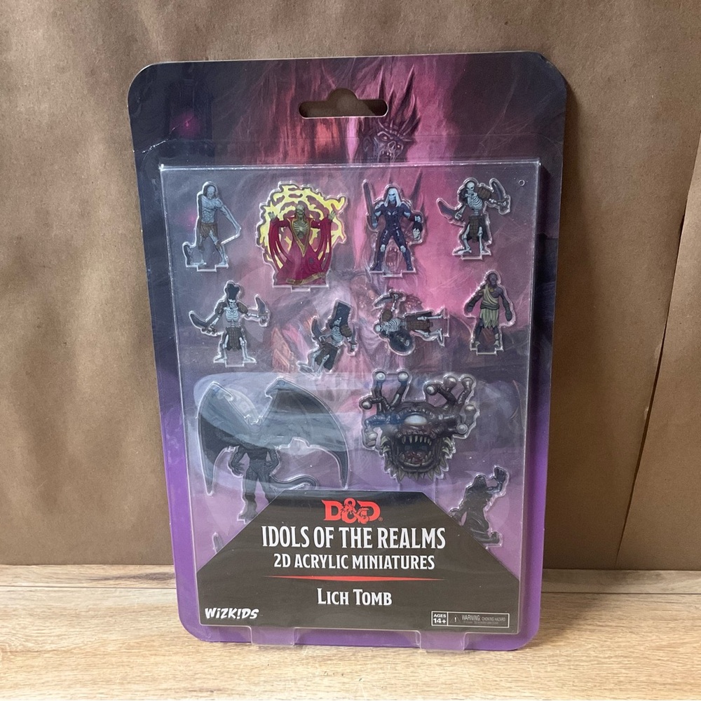 New Dungeons And Dragons D&D Idols Of The Realms 2D Acrylic Miniatures Lich Tomb